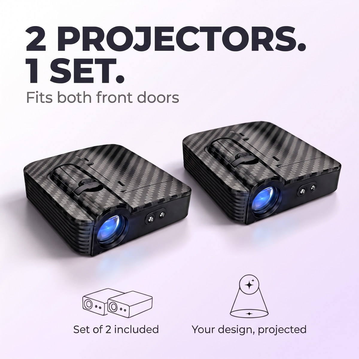 Set of 2 LED door projectors